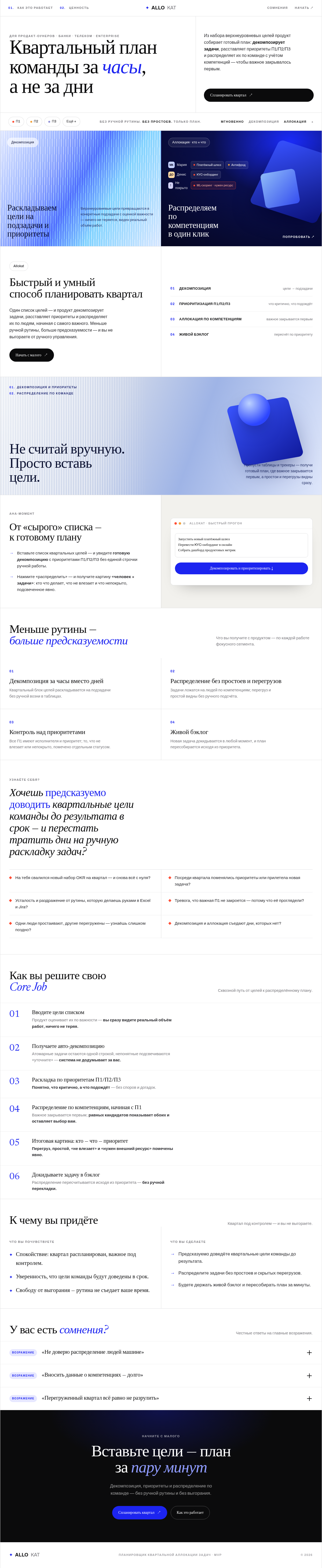 Allokat — квартальный план команды за часы, а не за дни