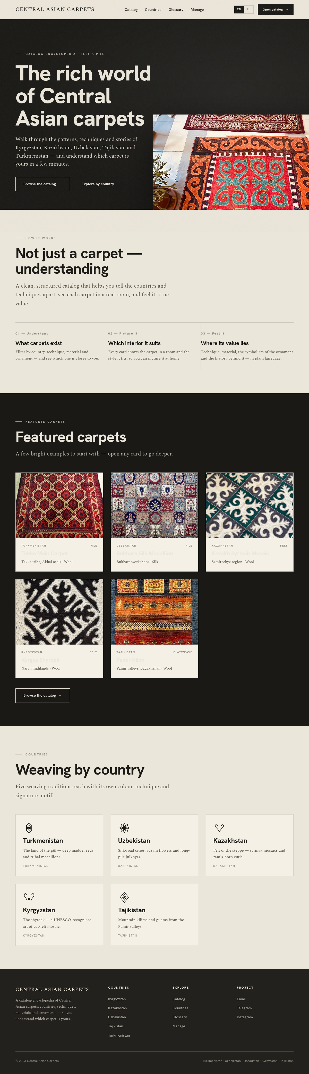 Central Asian Carpets — catalog-encyclopedia